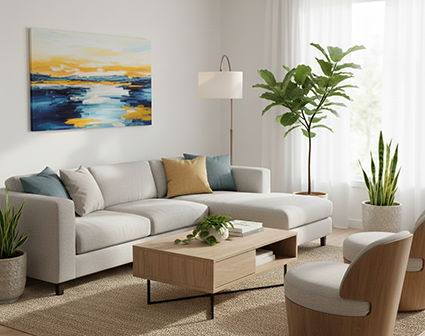 Vászonkép 3 nappali modern keppel