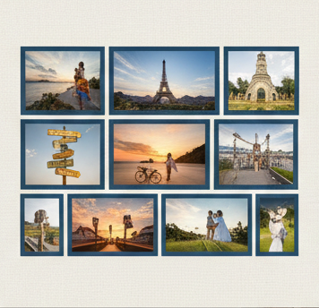 Fotókollázs 2 vászonkép montázs