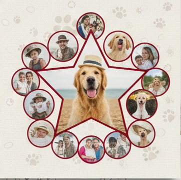 Fotókollázs 8 kutyás kollázs