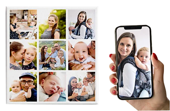 Vászonkép 7 kollazs illusztracio