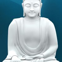 WEBRE-Fehér Buddha szobor