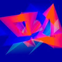 WEBRE-Kék háttér piros formákkal