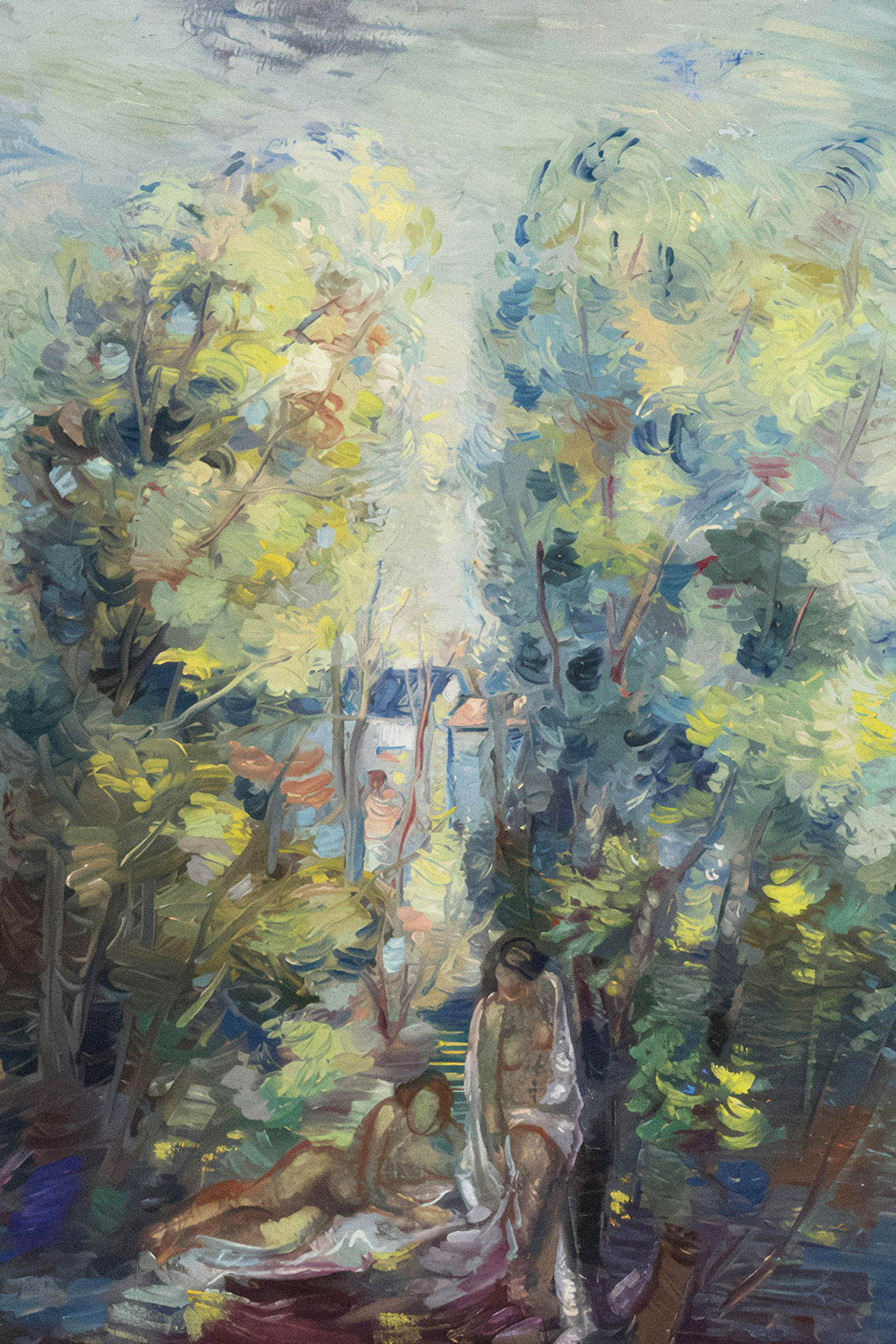 Aktok a fák alatt vászonkép