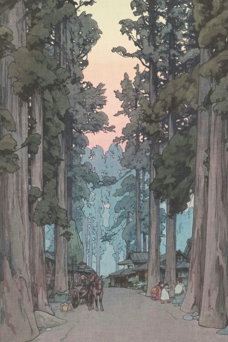 Erdei falu vászonkép