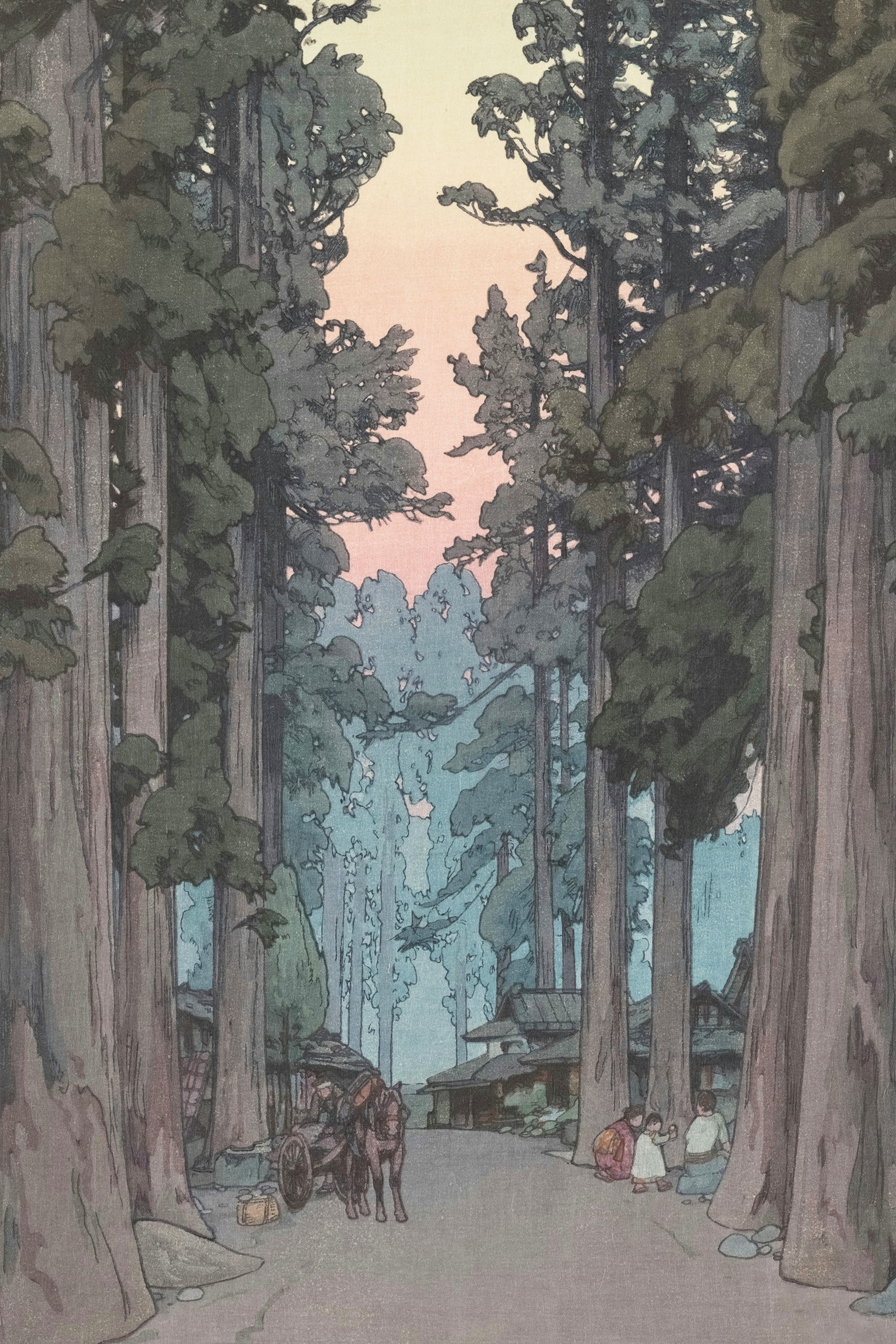 Erdei falu vászonkép